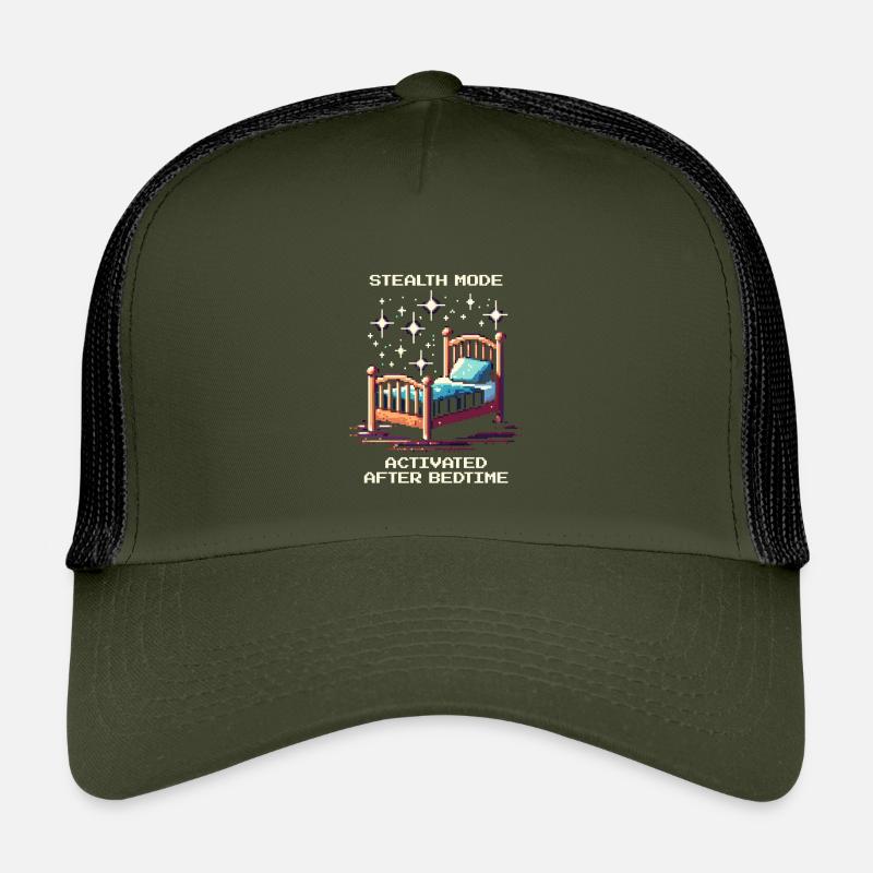 Stealth mode: after bedtime | Parents - Kids’ Trucker Cap - olive/black