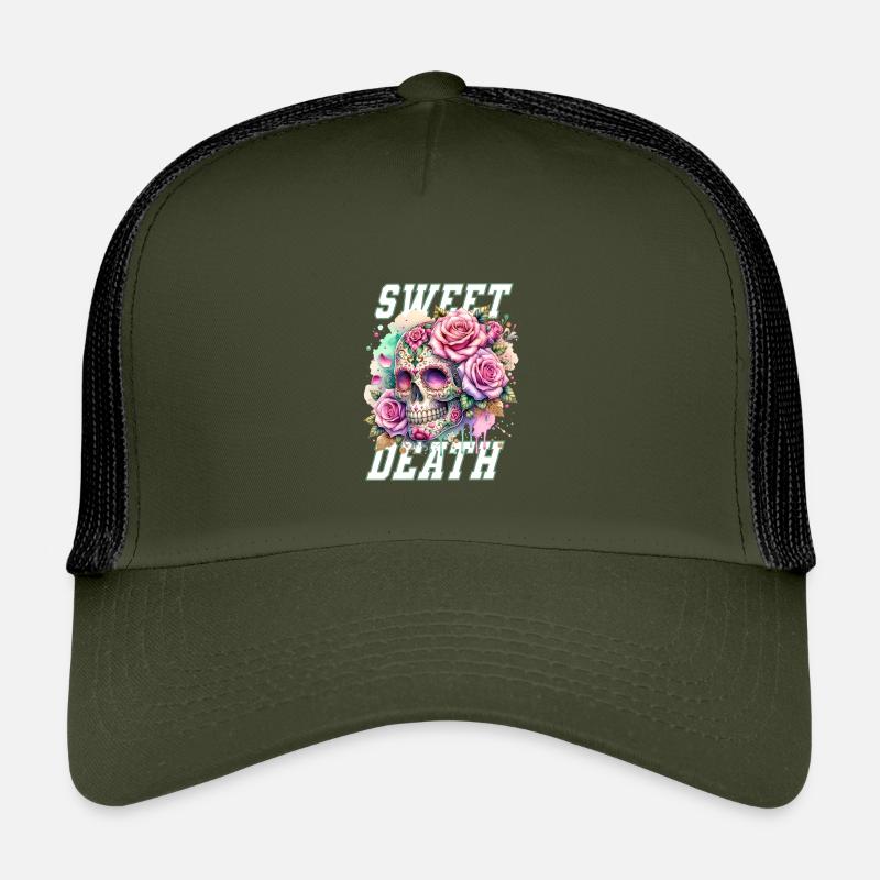 Flowers Skull Beauty Bloom Kids’ Trucker Cap