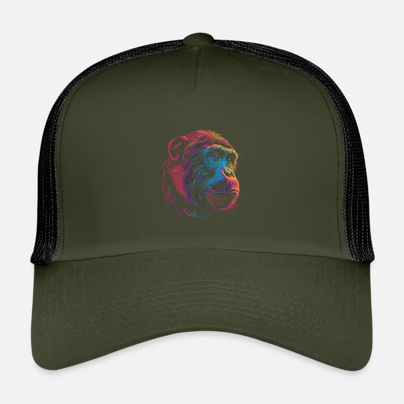 Neon Psychedelic Monkey Kids’ Trucker Cap