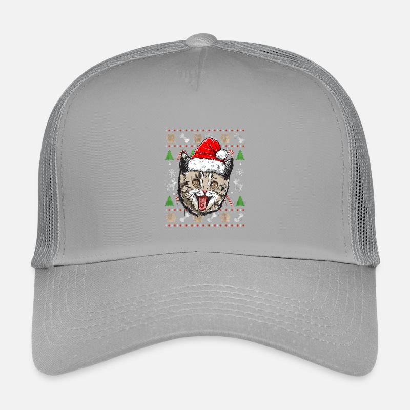 Hässlicher Weihnachtspullover Niedliche Katze Glückliche Geschenkidee Kinder Trucker-Cap
