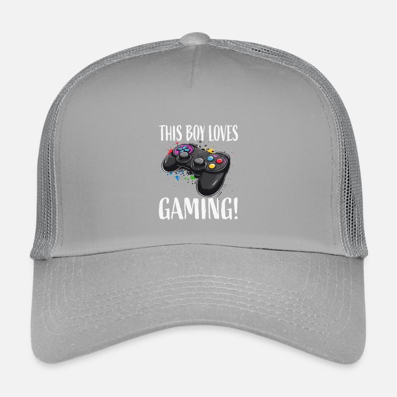 Boy Loves Gaming Controller Kids’ Trucker Cap
