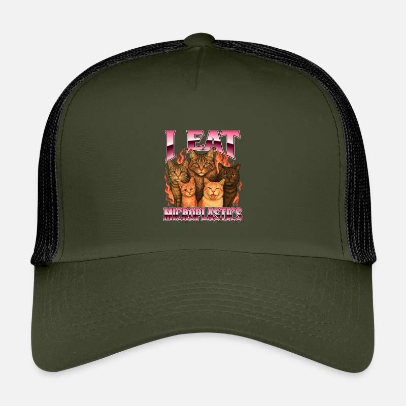 I Eat Microplastics Funny Sarcastic Eco Meme Kids’ Trucker Cap