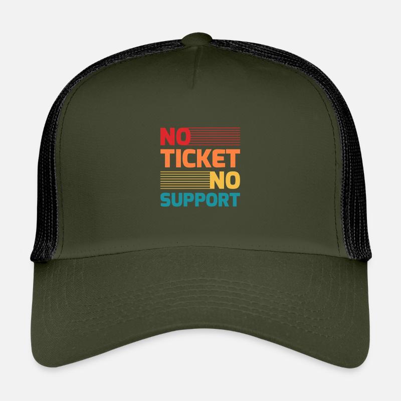 No Ticket No Support IT Hotline Administrator Nerd Kinder Trucker-Cap
