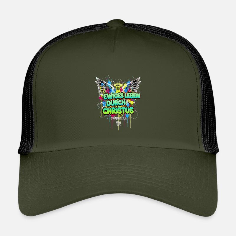 ETERNAL LIFE THROUGH CHRIST John 3:16 Graffiti Kids’ Trucker Cap