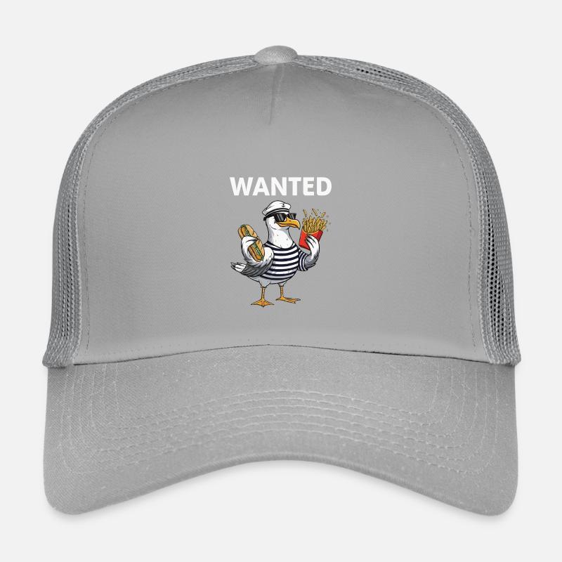 Gesuchte Möwe Mit Pommes Und Fischbrötchen Kinder Trucker-Cap