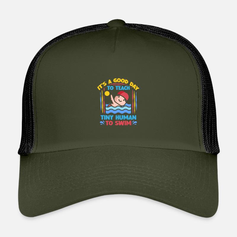 Swimming Instructor Teaching Tiny Humans To Swim Kids’ Trucker Cap