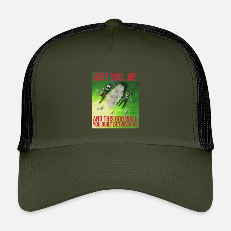 THIS GOO WALL YOU BUILT BETWEEN US - Kinder Trucker-Cap - Olive/Schwarz