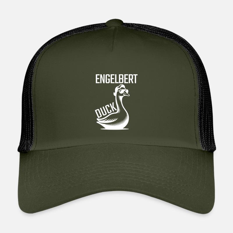 Engelbert Duck  - Kinder Trucker-Cap - Olive/Schwarz