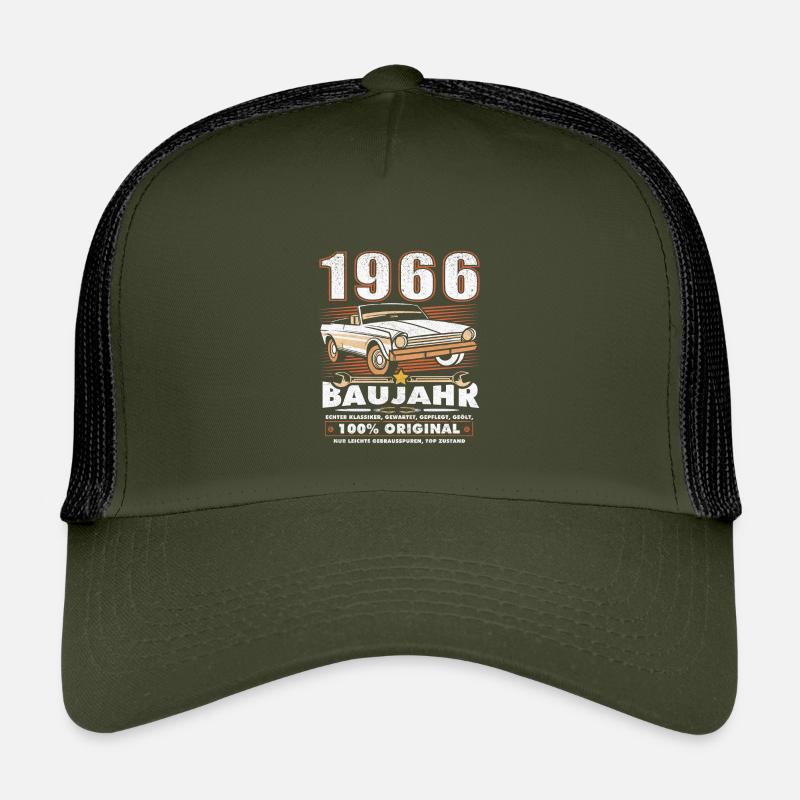 Oldtimer Baujahr 1966 geboren Geburtstag Spruch - Kinder Trucker-Cap - Olive/Schwarz