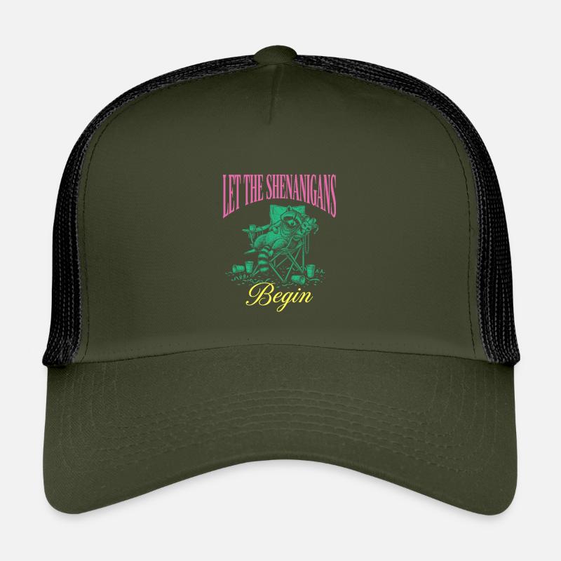 Buffonate Buffon, Mardi Gras - Cappellino trucker bambino - oliva/nero