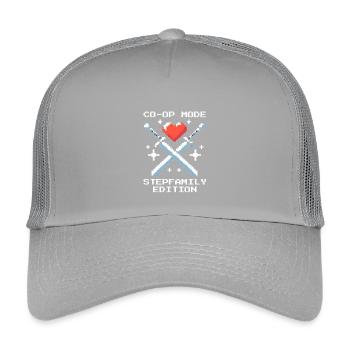 Mode Coop : Édition Famille recomposée | Patchwork - Casquette trucker enfant - gris clair - Devant