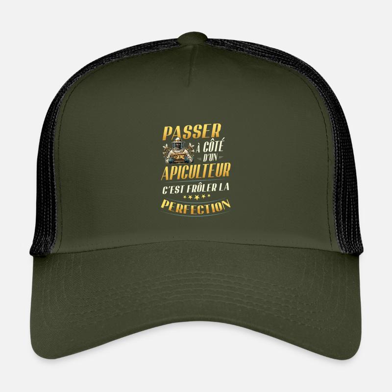 Imkergeschenk Nahe der Perfektion - Kinder Trucker-Cap - Olive/Schwarz