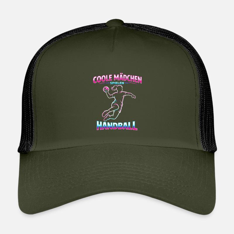 handball mädchen weihnachten geschenk - Kinder Trucker-Cap - Olive/Schwarz