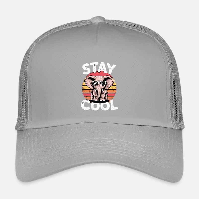 Stay Cool Elephant - Kids Retro Kids’ Trucker Cap