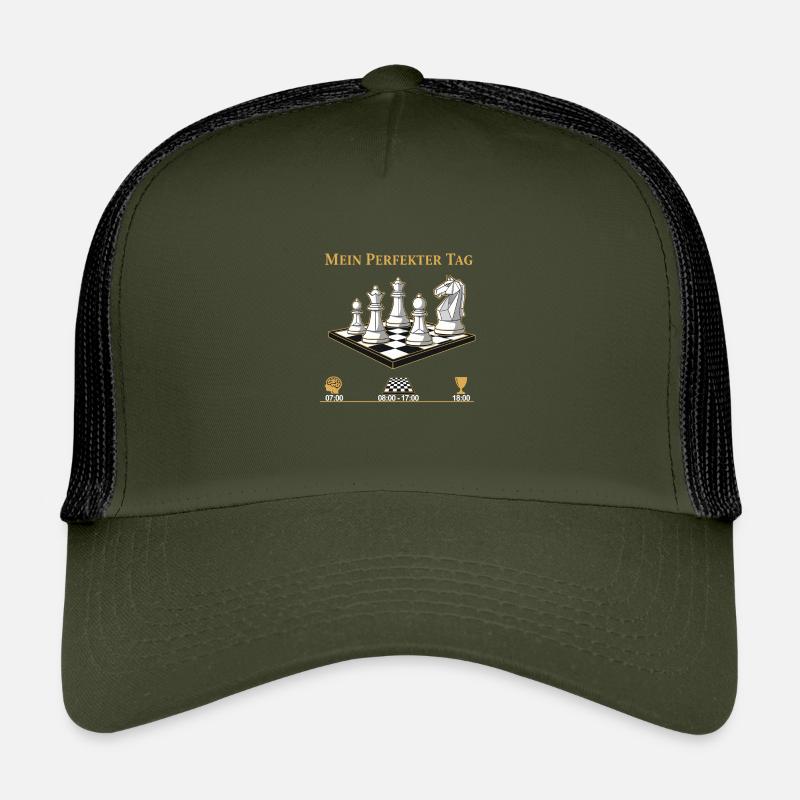 Perfekter Tag Schach - Kinder Trucker-Cap - Olive/Schwarz