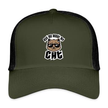Demandez-moi pour mon chat Chat Amour des animaux Animaux - Casquette trucker enfant - olive/noir - Devant