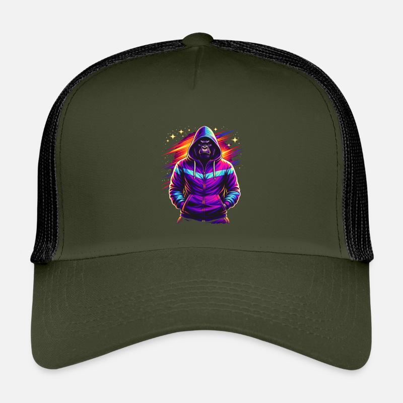 Neon Gorilla 80s Retro Style Kids’ Trucker Cap