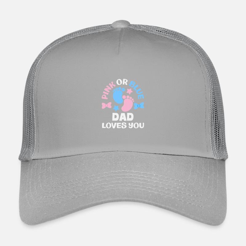 Pink Oder Blau Papa Liebt Dich Gender Reveal Kinder Trucker-Cap