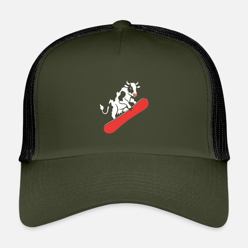 Cow on skateboard Kids’ Trucker Cap
