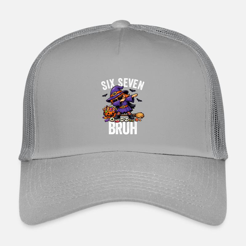 Dabbing Witch Six Seven Bruh 6 7 Halloween 67 Bruh Kids’ Trucker Cap