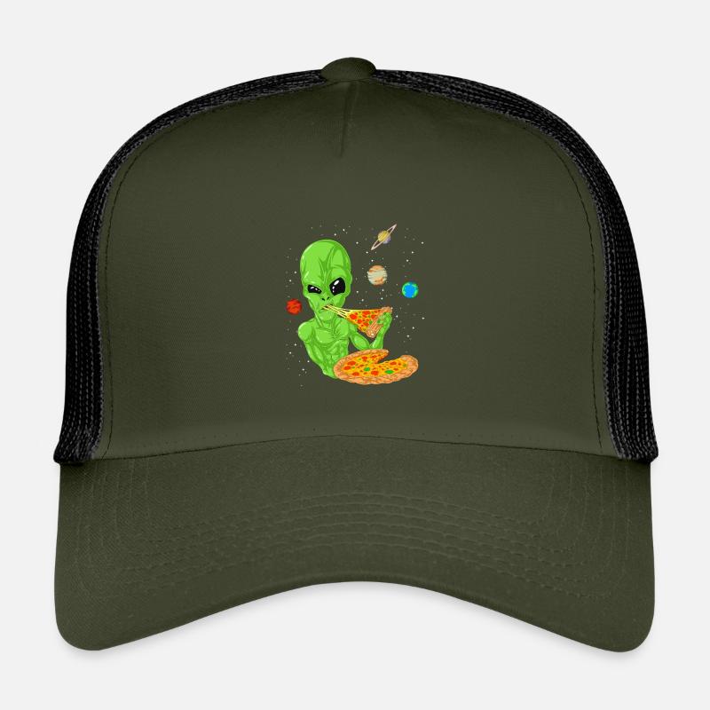 Alien Pizza Space Shirt Casquette trucker enfant