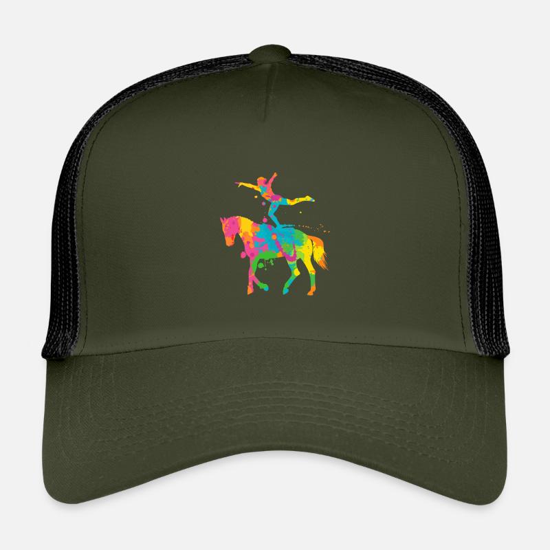 Cavalier Cheval Coloré Volti Casquette trucker enfant