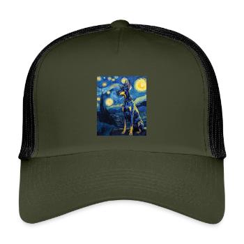 Great Dane - Kids’ Trucker Cap - olive/black - Front