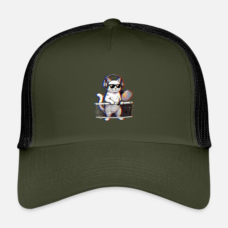 C’était drôle, c’était sorti ? Ramete de pickleball rétro - Casquette trucker enfant - olive/noir