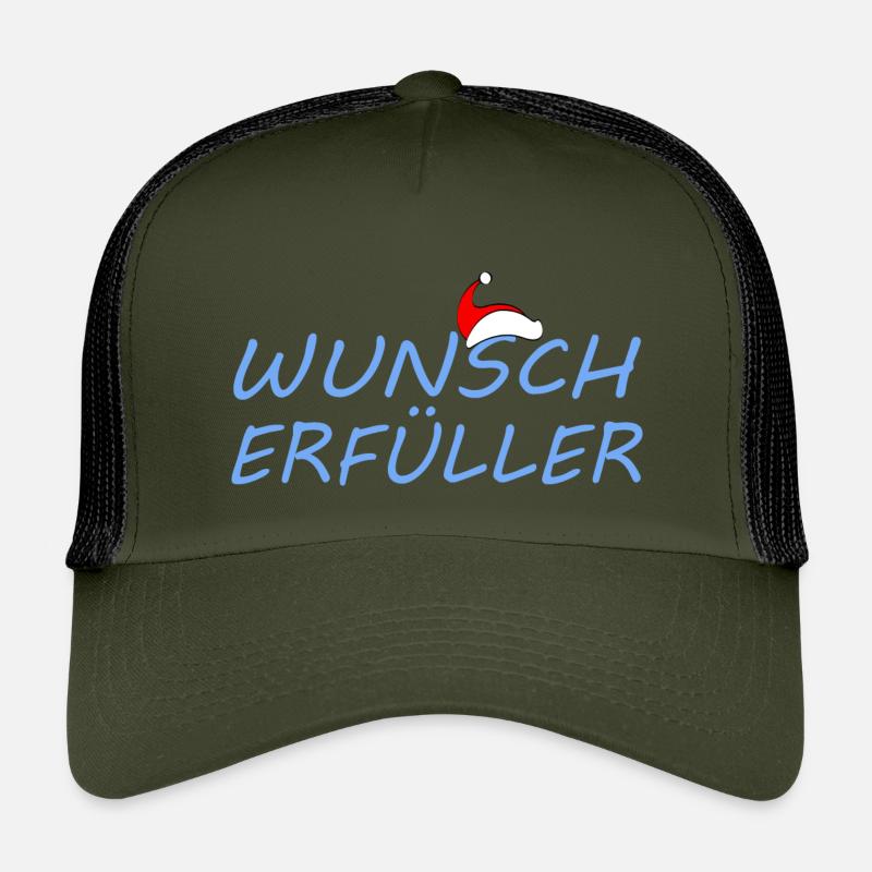 WUNSCHERFÜLLER - Kinder Trucker-Cap - Olive/Schwarz