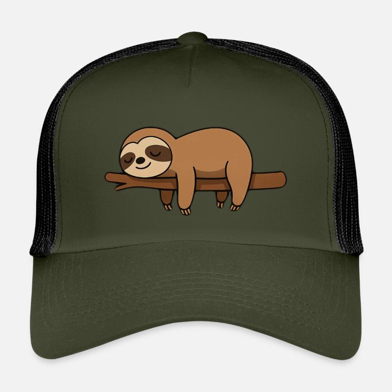 Sleeping sloth on branch Kids’ Trucker Cap