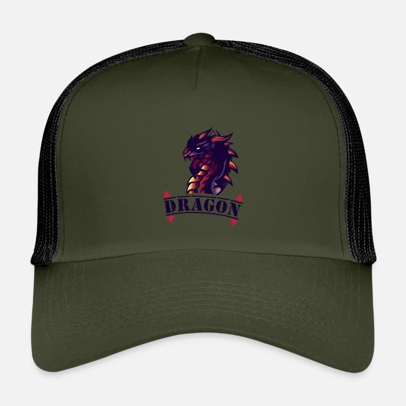 Logo du dragon avec accents de feu Casquette trucker enfant