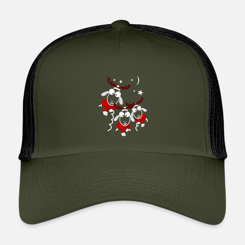 Weihnachten Rentiere - Kinder Trucker-Cap - Olive/Schwarz