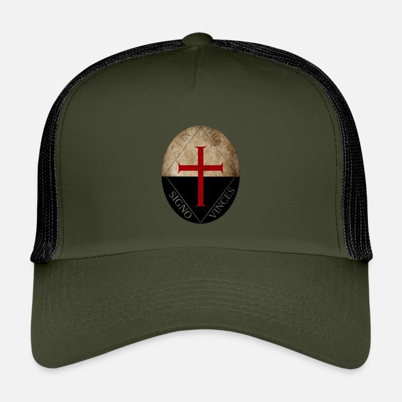 Tempelritter - Kinder Trucker-Cap - Olive/Schwarz