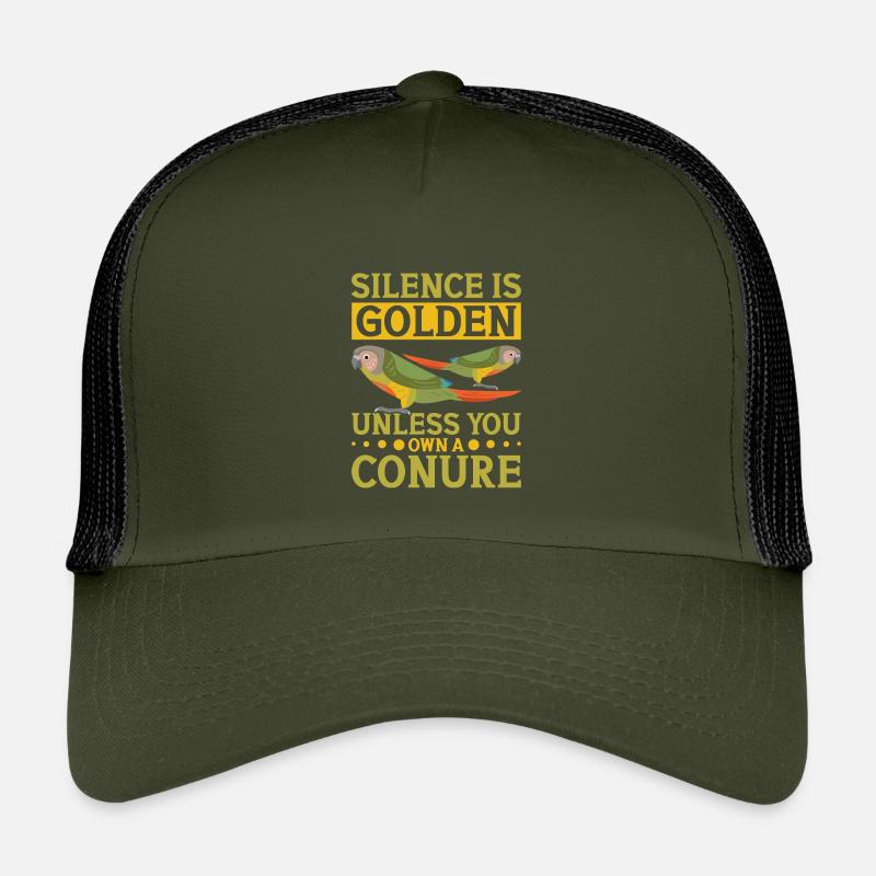 Schweigen ist Gold Sittich Papagei Design Kinder Trucker-Cap