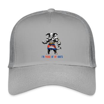 Je suis fier de mes itinéraires au Cambodge - Casquette trucker enfant - gris clair - Devant