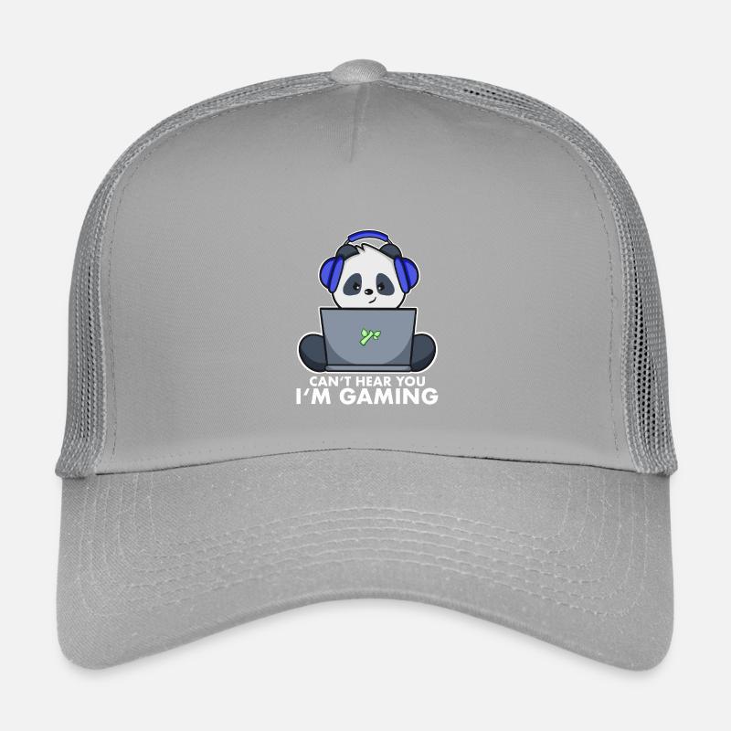 Gaming Panda cute - can't hear you I'm gaming Kids’ Trucker Cap