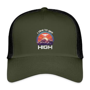 J'aime devenir pilote de drone - Casquette trucker enfant - olive/noir - Devant