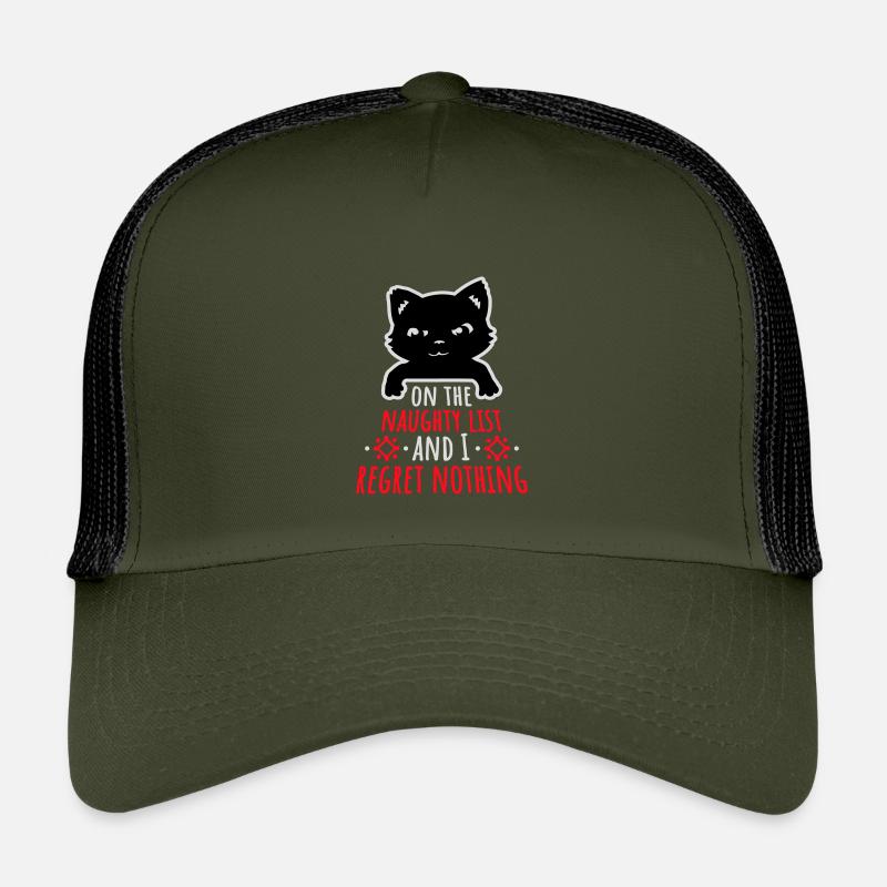 On the naughty list and regret nothing Böse Katze Kids’ Trucker Cap