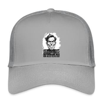 Oh how good that no one knows what I'm looking for... - Kids’ Trucker Cap - light grey - Front