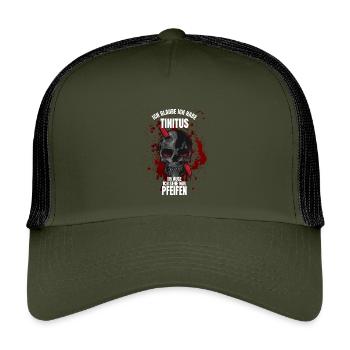 Ich glaube ich habe Tinitus - Kinder Trucker-Cap - Olive/Schwarz - Vorne