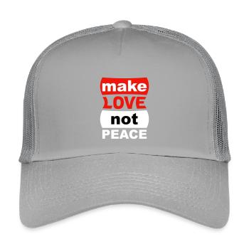 Make Love Not Peace - Kinder Trucker-Cap - Hellgrau - Vorne