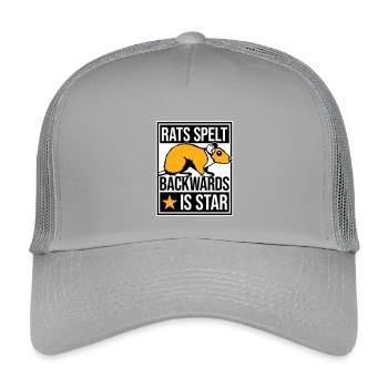 Rats Spelt Backwards Is Star Lustiger Ratte Spruch - Kids’ Trucker Cap - light grey - Front