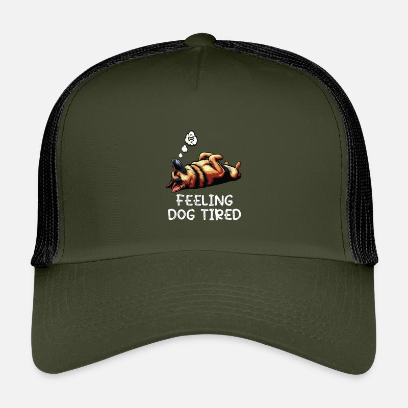 Berger allemand fatigué par le chien Casquette trucker enfant