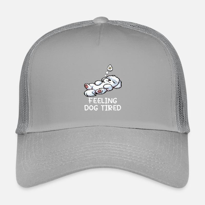 Feeling Dog Tired Maltese Maltese Owner Kids’ Trucker Cap