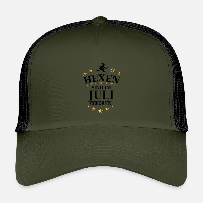 Hexen Juli - Kinder Trucker-Cap - Olive/Schwarz