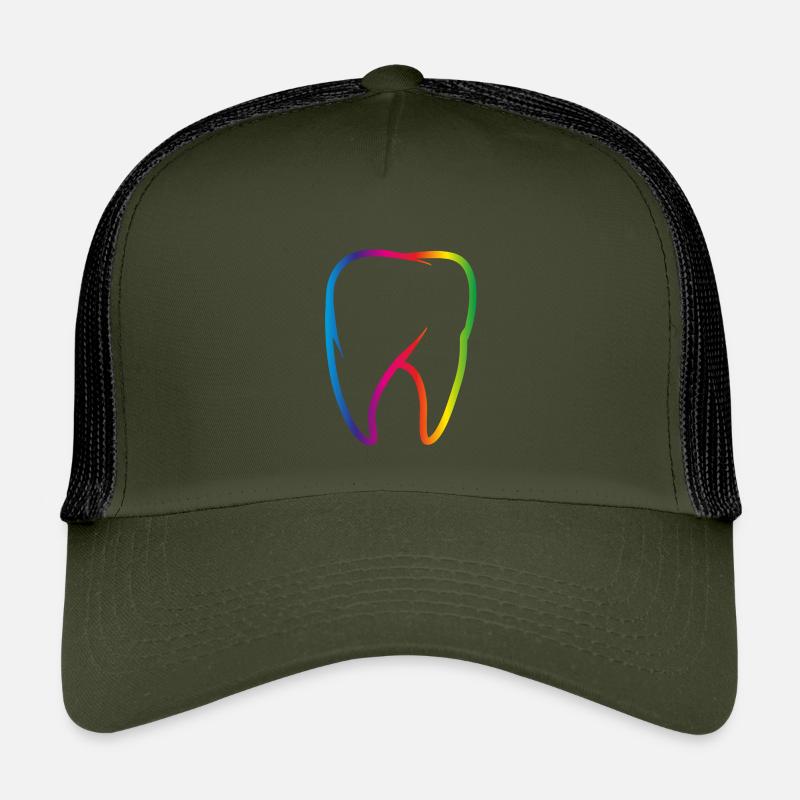 leuchtend bunter Regenbogen Zahn Kinder Trucker-Cap