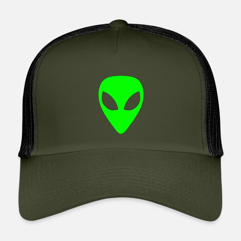 Alien - Hellgrün - Kinder Trucker-Cap - Olive/Schwarz
