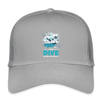 Scuba Diving Sporttauchen Design - Kinder Trucker-Cap - Hellgrau - Vorne