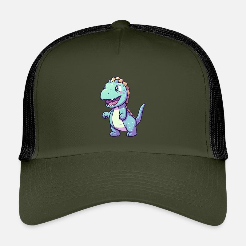 Niedlicher Dino | Dinosaurier | Blauer Dino blau Kinder Trucker-Cap