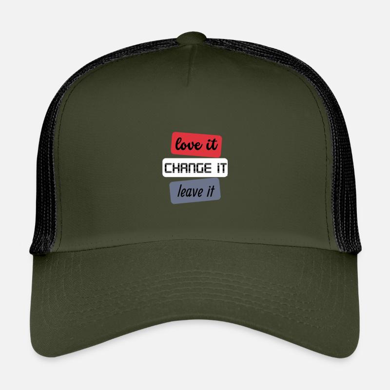 Love it Change it Leave it - Kids’ Trucker Cap - olive/black